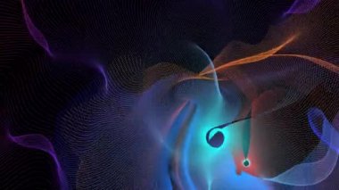 Çok Renkli Işık Soyut Hareket Arkaplanını Çizer.