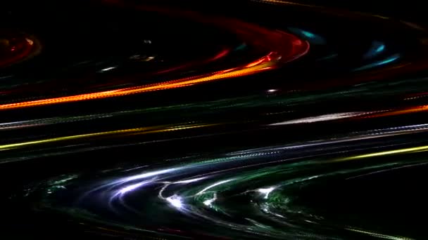 Un movimiento abstracto de líneas de colores . — Vídeos de Stock