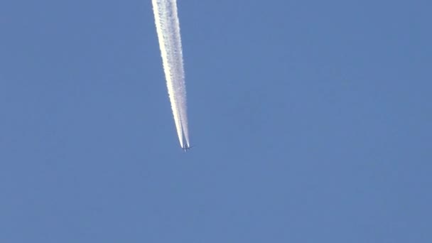 Combatiente Militar Ruso Vuela Cielo Azul Aviones Supersónicos Del Ejército — Vídeos de Stock