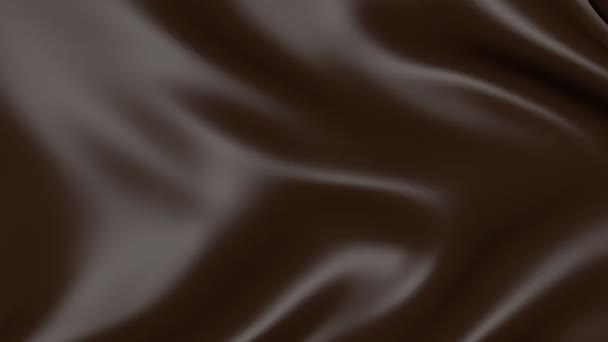 Chocolade vloeibare stof 3D. — Stockvideo