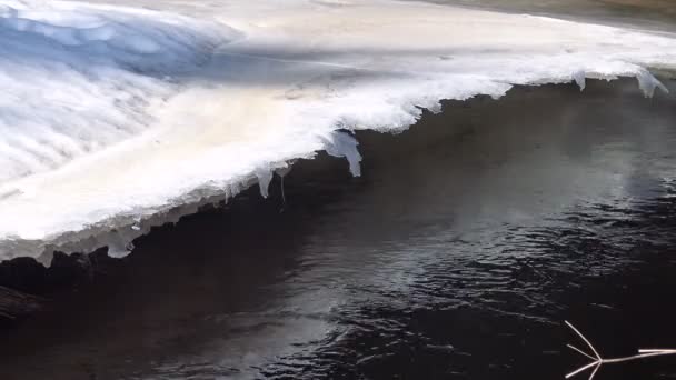 Deriva de hielo en la fusión de primavera . — Vídeos de Stock