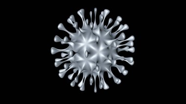 Virüs arka plan 3 boyutlu görüntülemede izole edildi. Sadece canlı hücrelerde üreyebilen ve grip salgınına yol açan tehlikeli bir bulaşıcı madde..