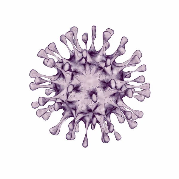 Вірус Ізольований Фоні Рендерингу Небезпечний Інфекційний Агент Який Може Розмножуватися — стокове фото