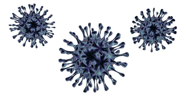 Coronavirus Covid Ізольований Рендерингу Небезпечний Неклітинний Інфекційний Агент Який Може — стокове фото
