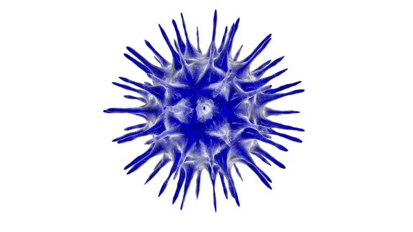 Coronavirus Covid Απομονωμένο Τρισδιάστατη Απόδοση Ένας Επικίνδυνος Κυτταρικός Μολυσματικός Παράγοντας — Φωτογραφία Αρχείου