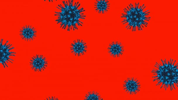 Вірусні Клітини Корони Covid Вірус Sars Cov Неклітинний Інфекційний Агент — стокове відео