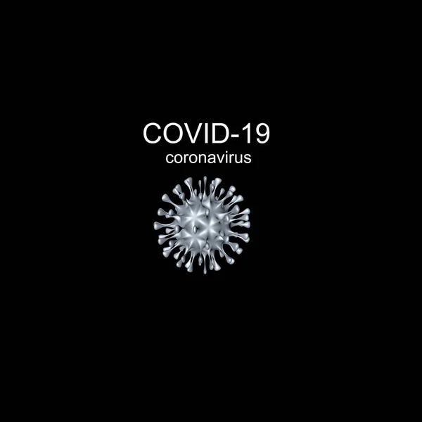 Coronavirus Covid Fondo Virus Con Texto Renderizado Agente Infeccioso Celular —  Fotos de Stock