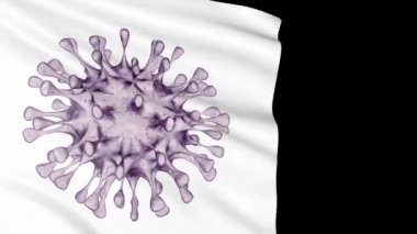 Ncov-19 Coronavirus 'un teslim bayrağı.