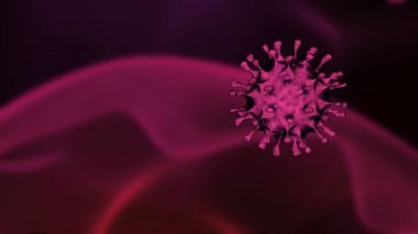 Kuduz Coronavirus hücresi 3 boyutlu..