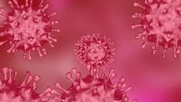 Células de coronavírus Covid-19 isoladas em renderização 3D . — Vídeo de Stock