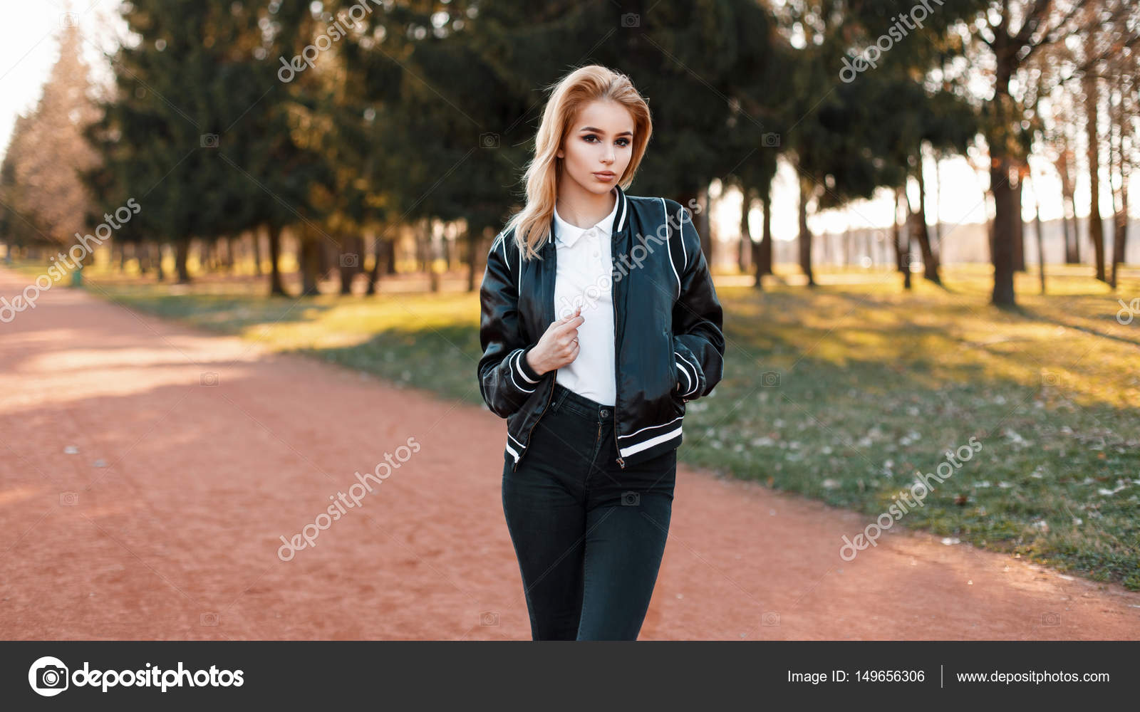 black jeans white polo