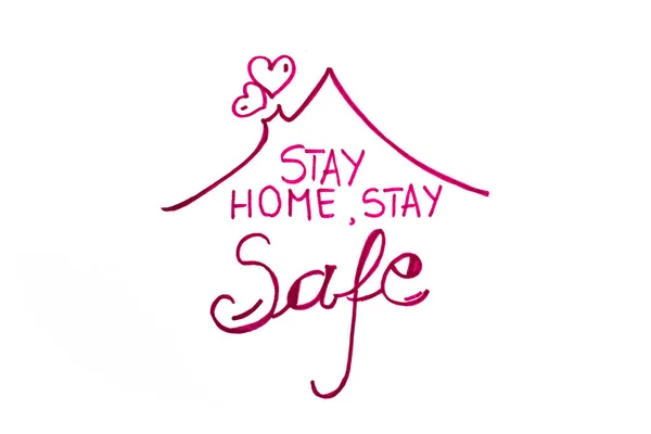 Stay Home Stay Safe Sign Self Isolation Quarantine Campaign Protect — Stock Photo, Image