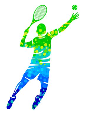 soyut tenis sporu vektör çizimi