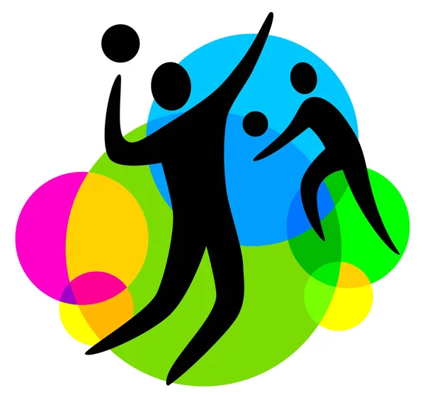 Abstracte Volleybal Sport Vector Illustratie — Stockvector