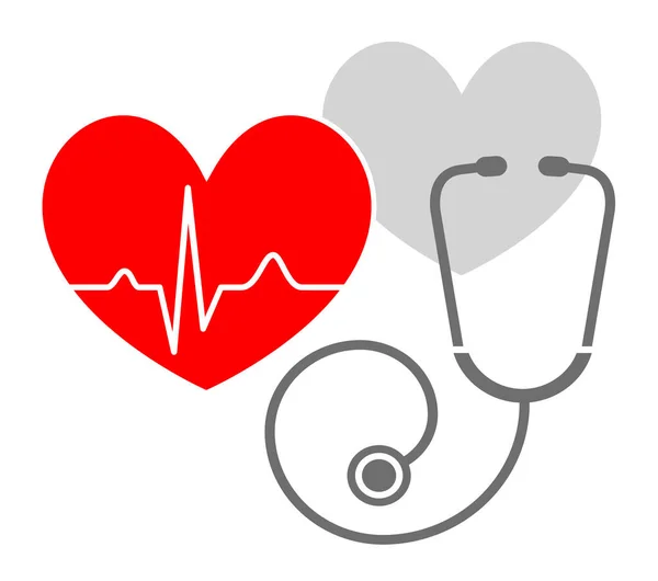 Abstraktes Heilung Kardiogramm Logo — Stockvektor