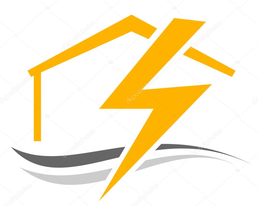 Electrician service pictogram in vector quality