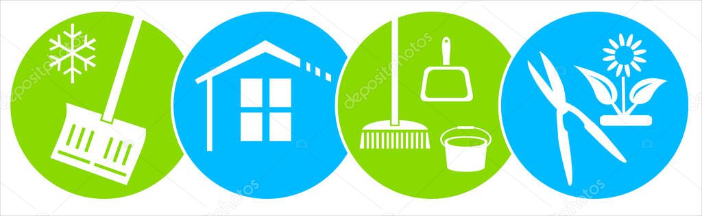 home and garden service vector illustration