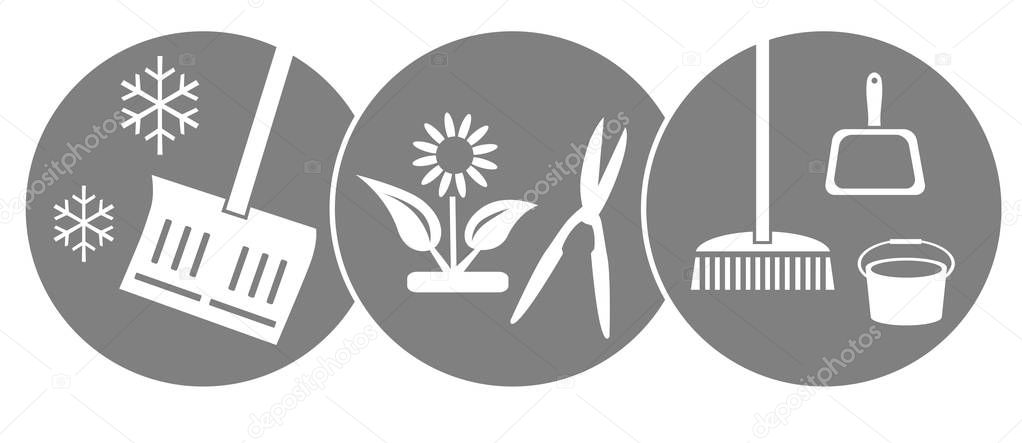 home and garden service vector illustration