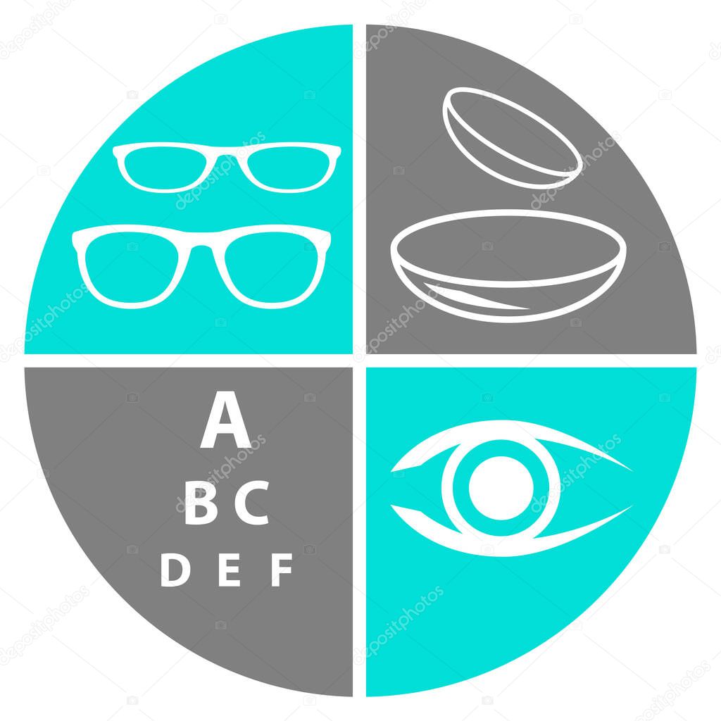 optician service graphik in vector quality