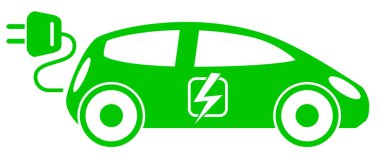 vektör kalitesinde elektrikli araba grafiği