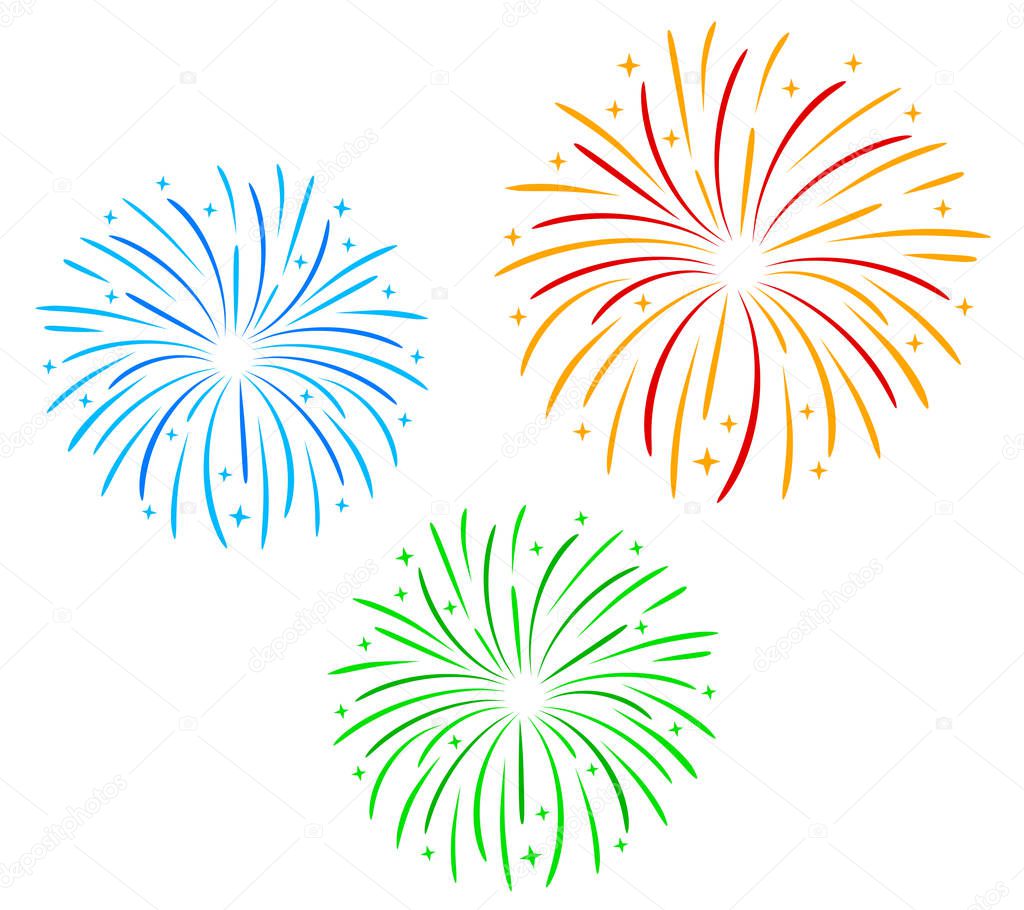 firework graphic in vector quality