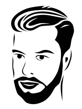 vektör kalitesinde kuaför grafiği