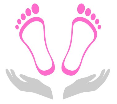 foot and nail care graphic in vector quality clipart