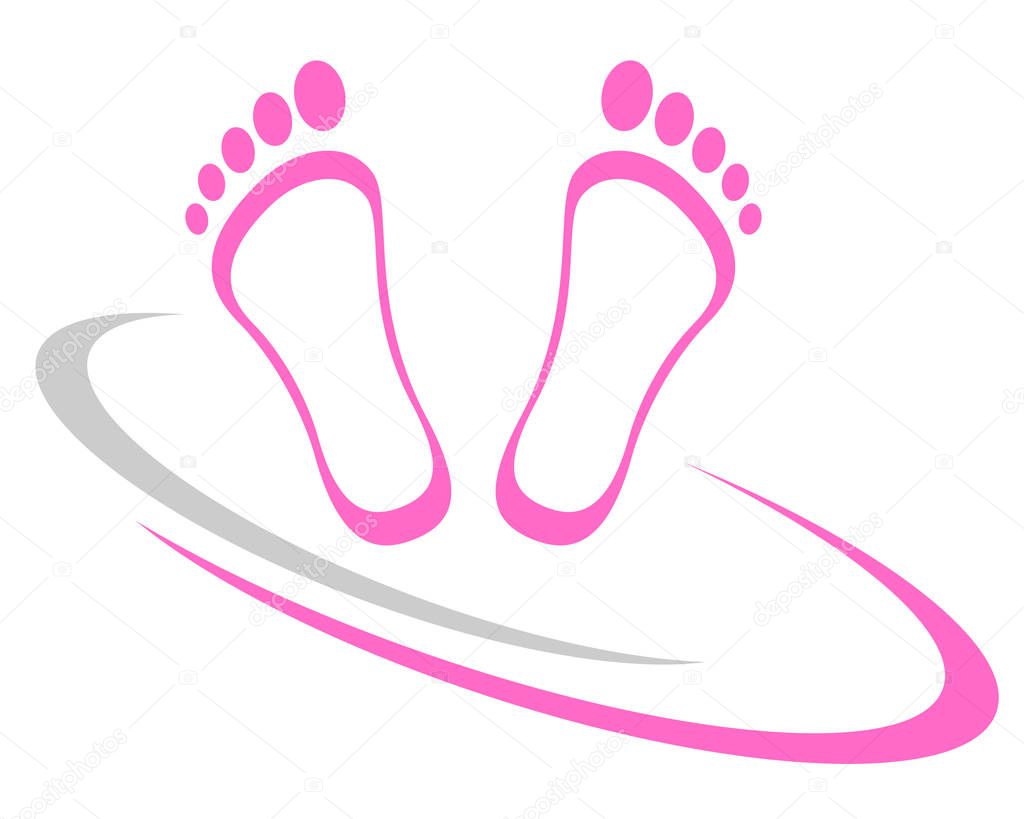 foot and nail care graphic in vector quality
