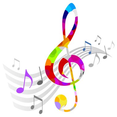 Müzik soyut vektör çizimi