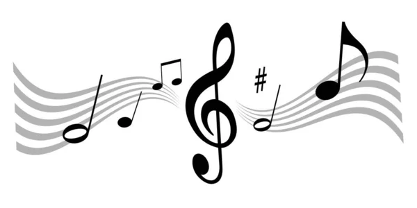 Gráfico Musical Con Notas Calidad Vectorial — Vector de stock