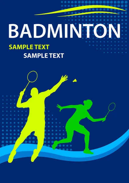 Badminton Σπορ Γραφικά Ποιότητα Διάνυσμα — Διανυσματικό Αρχείο