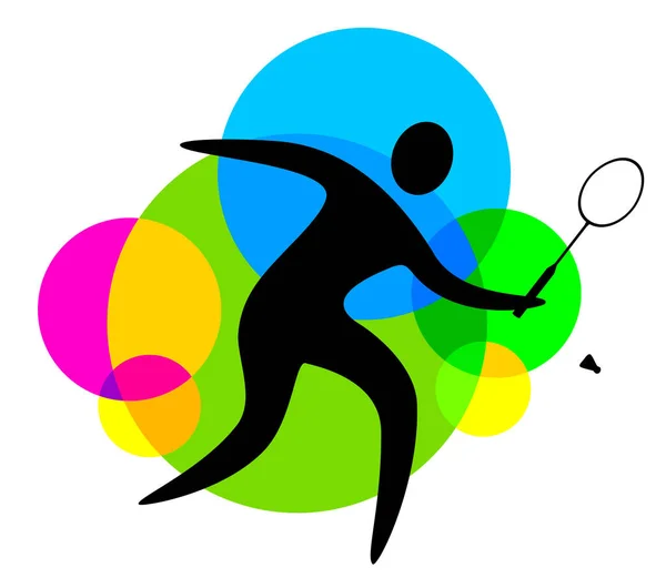 Badminton Σπορ Γραφικά Ποιότητα Διάνυσμα — Διανυσματικό Αρχείο