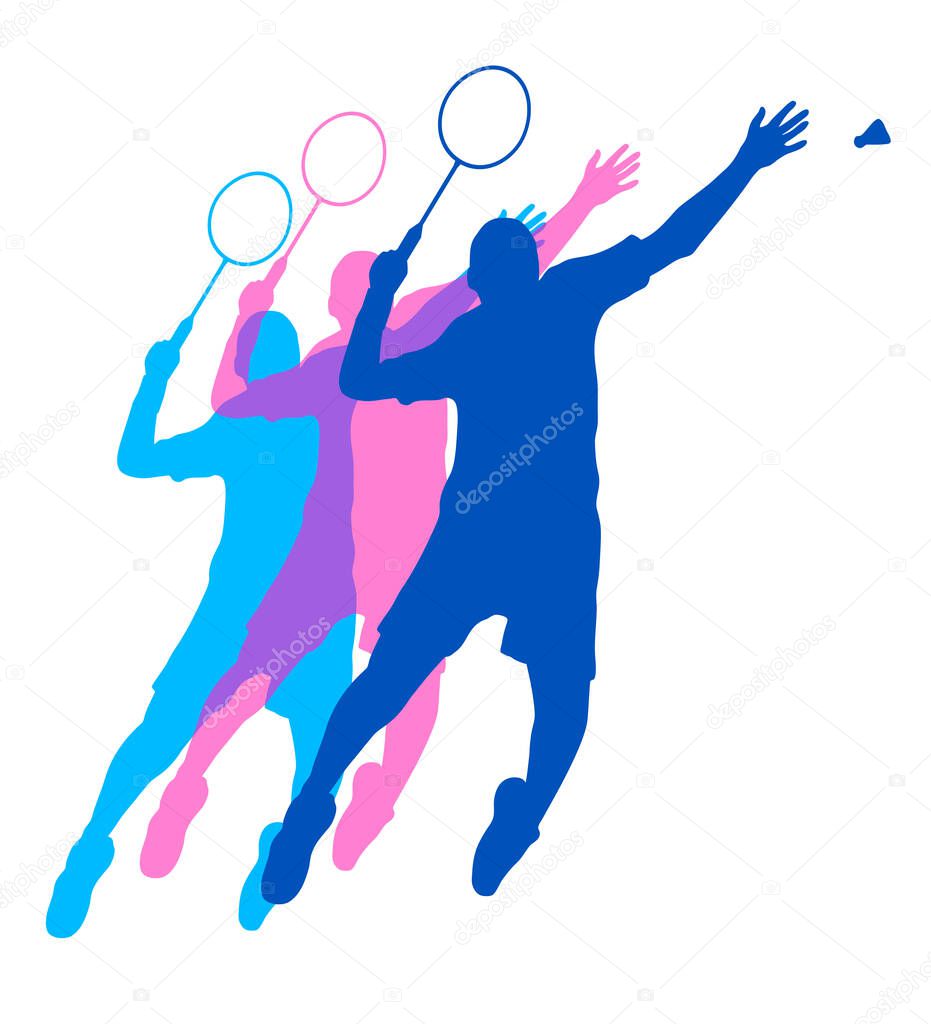 badminton sport graphic in vector quality