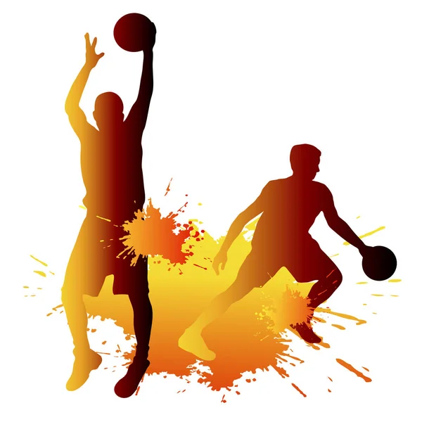 Gráfico Deportivo Baloncesto Calidad Vectorial — Vector de stock