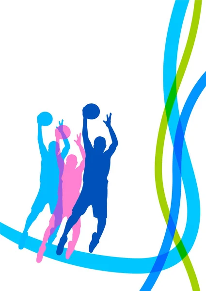 Basketball Sport Graphique Qualité Vectorielle — Image vectorielle