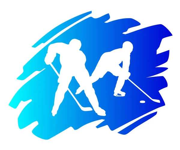 Hielo Hockey Deporte Vector Ilustración — Vector de stock