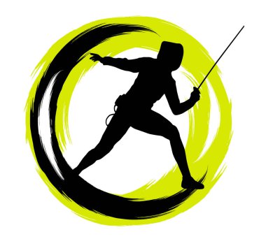 kılıç dövüşü spor vektörü illüstrasyonu