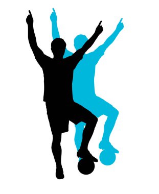 Vektör kalitesinde futbol sporu grafiği