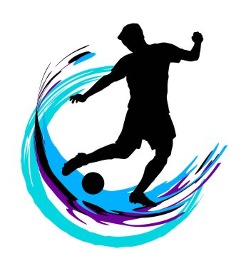 Vektör kalitesinde futbol sporu grafiği