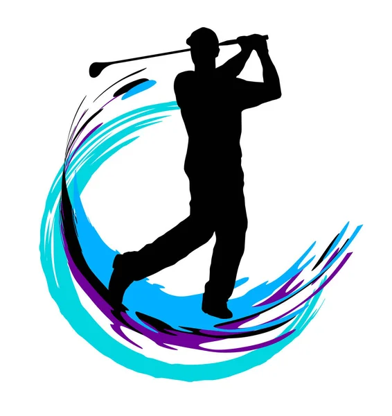 Golf Sport Grafica Vettoriale — Vettoriale Stock