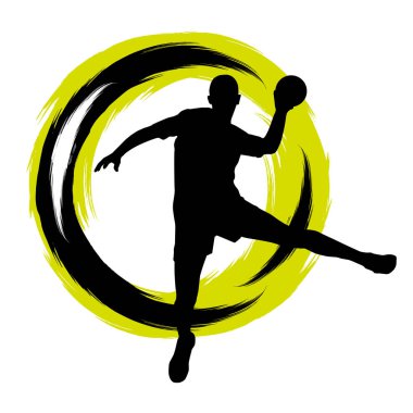 Hentbol sporu vektör çizimi