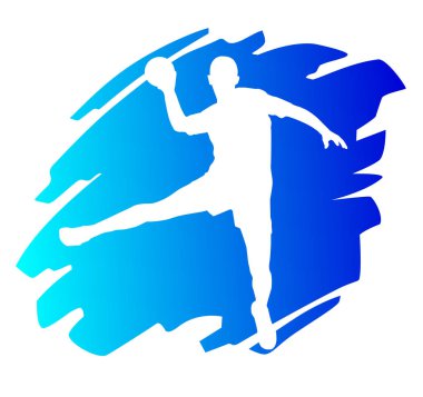 Hentbol sporu vektör çizimi