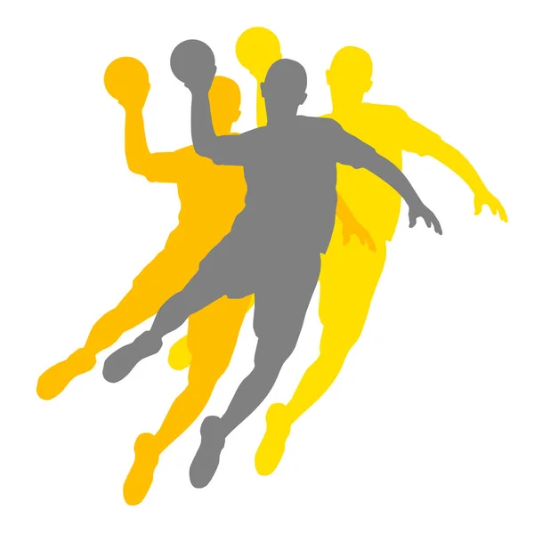 Balonmano Deporte Vector Ilustración — Vector de stock