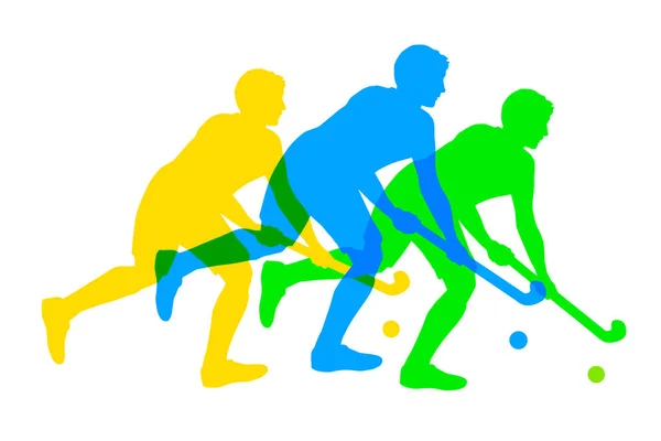 Hockey Deporte Vector Ilustración — Archivo Imágenes Vectoriales