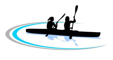 Kano su sporu vektör illüstrasyonu