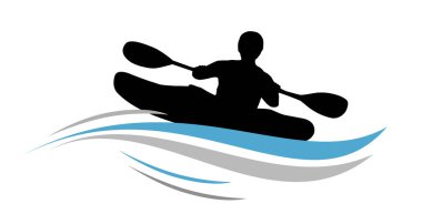Kano su sporu vektör illüstrasyonu