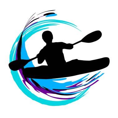 Kano su sporu vektör illüstrasyonu
