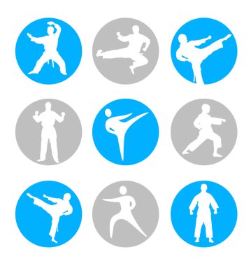 karate dövüşçüsü vektör çizimi