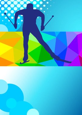 kayak sporu vektör çizimi