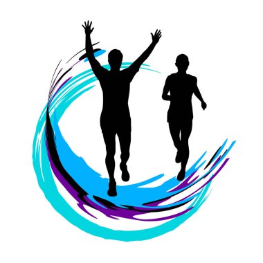 çalışan spor vektörü illüstrasyonu